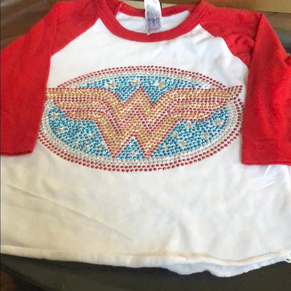 Wonder Woman rhinestone baseball tee 🦸♀️ 6-12M - Picture 1 of 5
